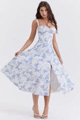 Blu - Stampa floreale