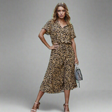 Caqui con Estampado de Leopardo