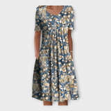 Blue with Flowers